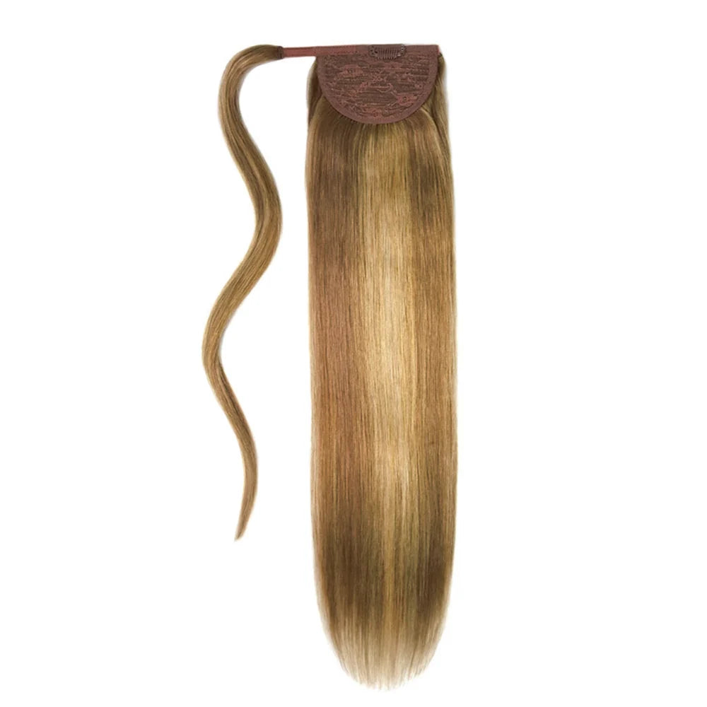 Hazelnut Brondie (#6/27) Straight Up Wrap Around Ponytail Extension
