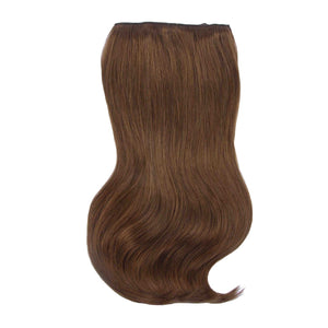 Double Wefted Full Head Remy Clip in Human Hair Extensions - Chestnut Brown (#6)