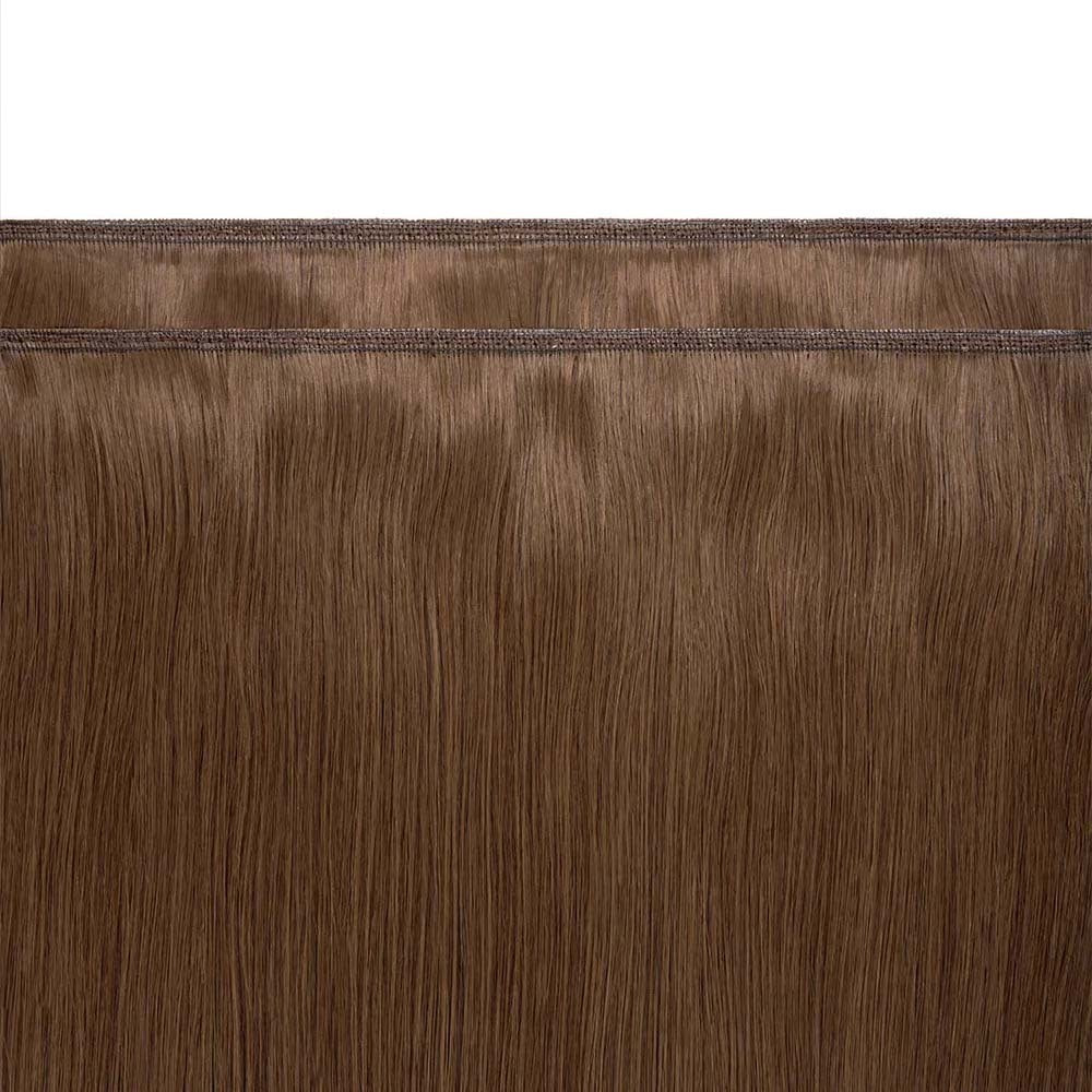 Light Brown (#6) Remy Royale Flat Weft Hair Extensions | Cliphair US