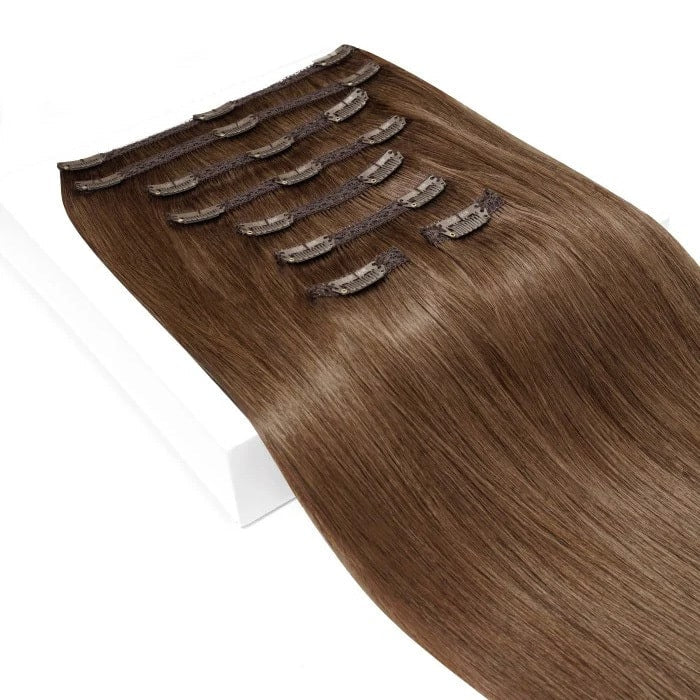 Light/Chestnut Brown (#6) Ultra-Volume Clip In Full Head Set - Full hair extension