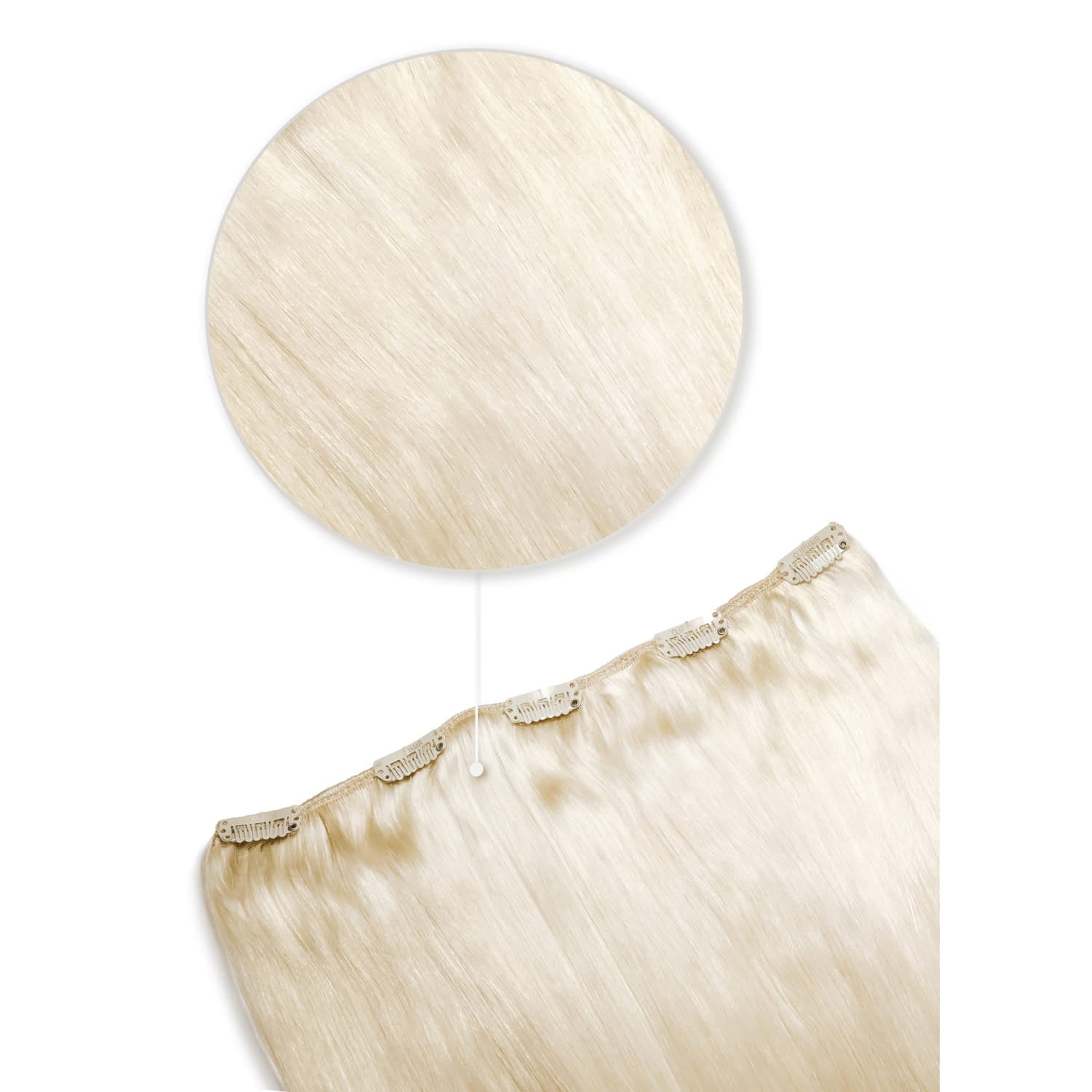 Lightest Blonde (#60) One Piece Top-Up: Extension attachment method