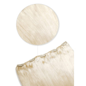 One Piece Top-up Remy Clip in Human Hair Extensions - Lightest Blonde (#60)