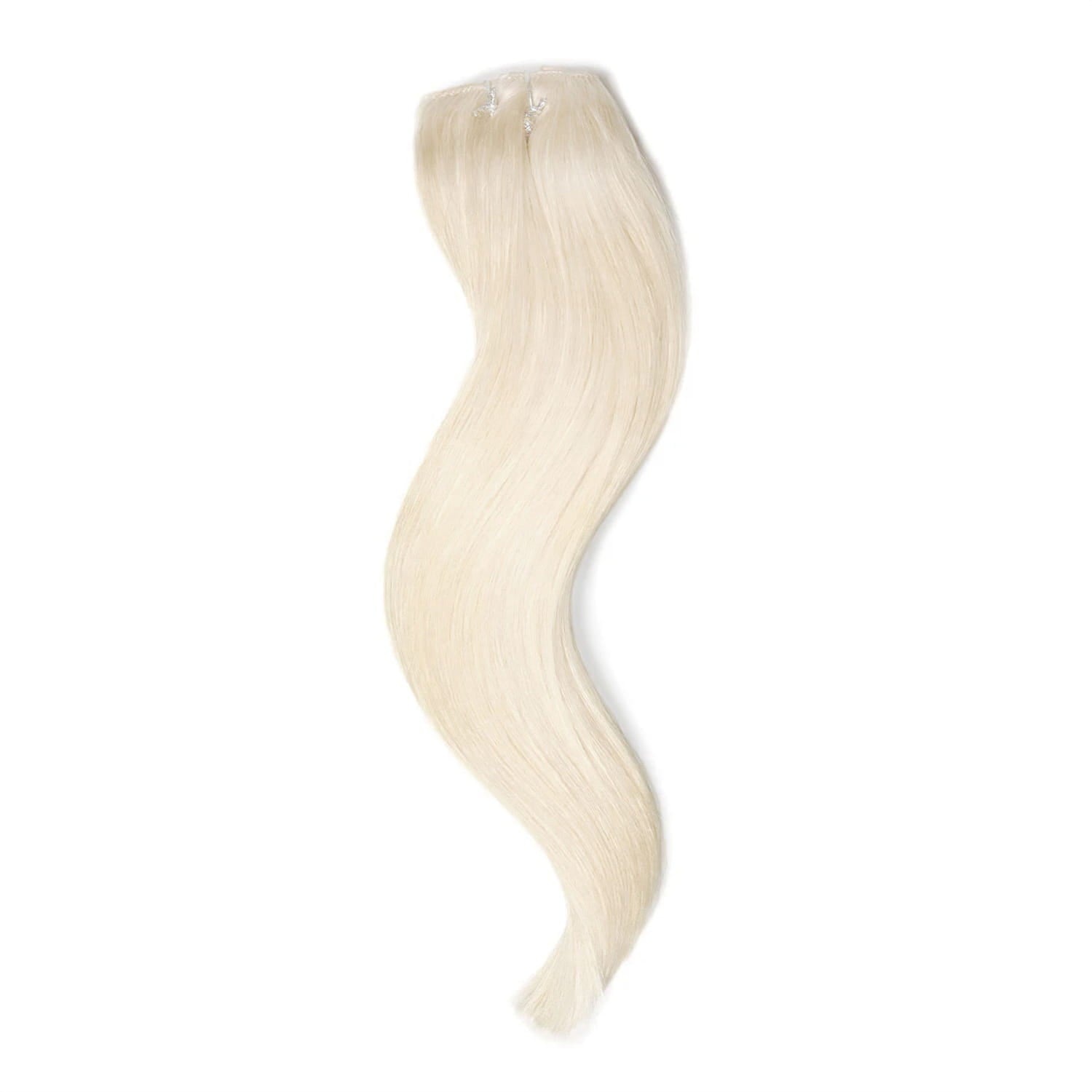 Lightest Blonde (#60) Quad Weft Piece Hair Extension: Full extension