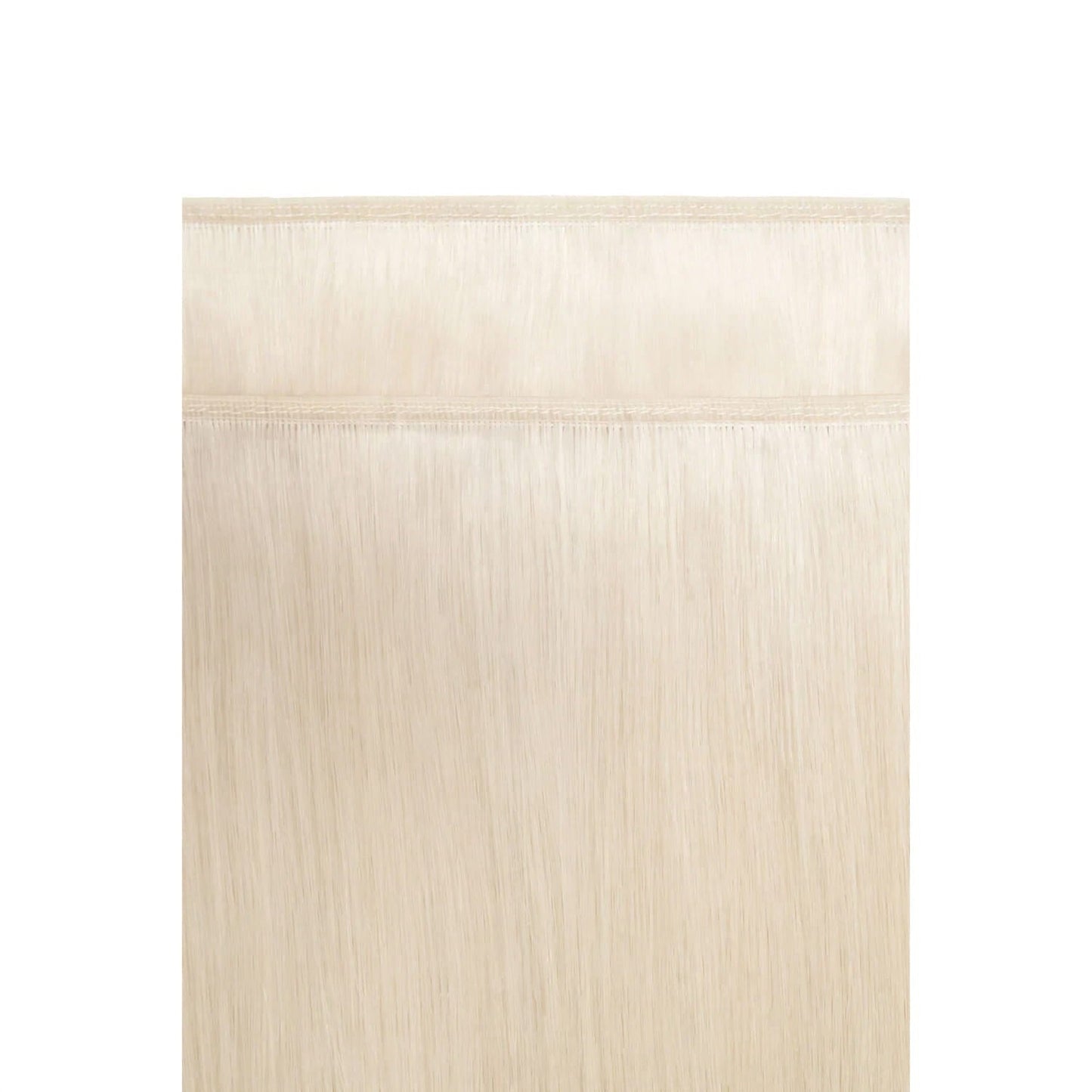 Lightest Blonde (#60) Remy Royale Flat Weft Hair Extensions: Extension attachment method
