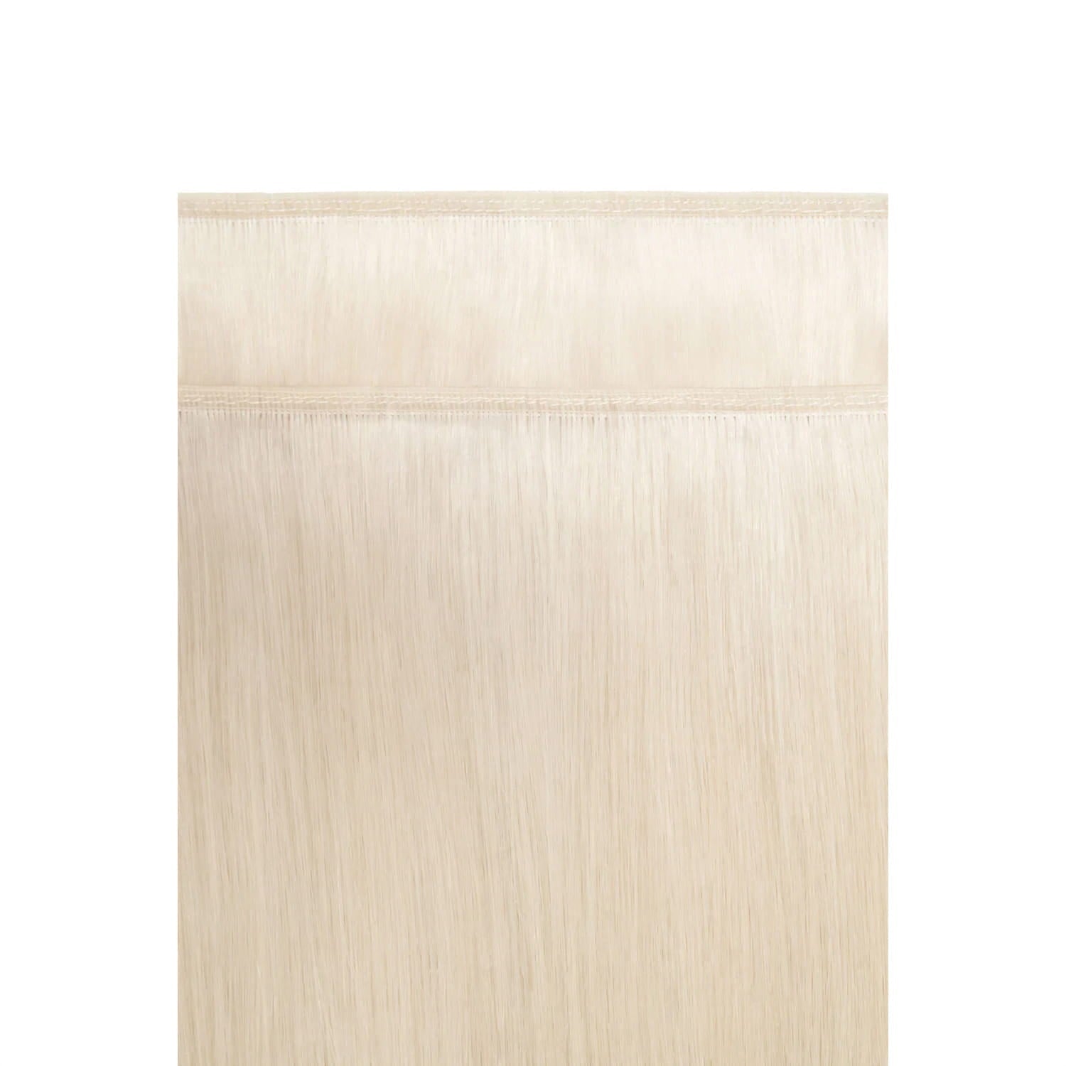 Lightest Blonde (#60) Remy Royale Flat Weft Hair Extensions: Extension attachment method