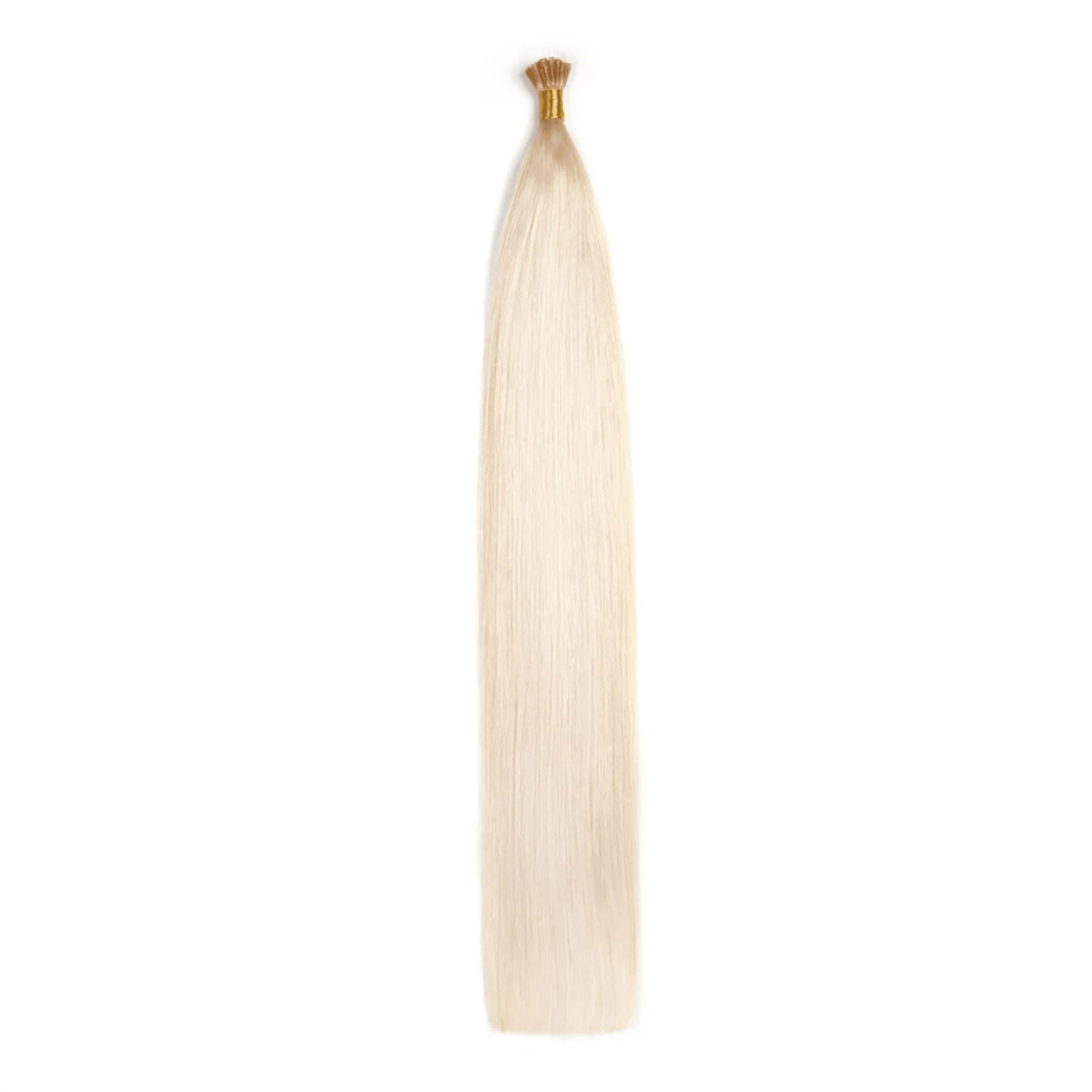 Lightest Blonde (#60) Remy Royale I-Tip Hair Extensions: Full extension