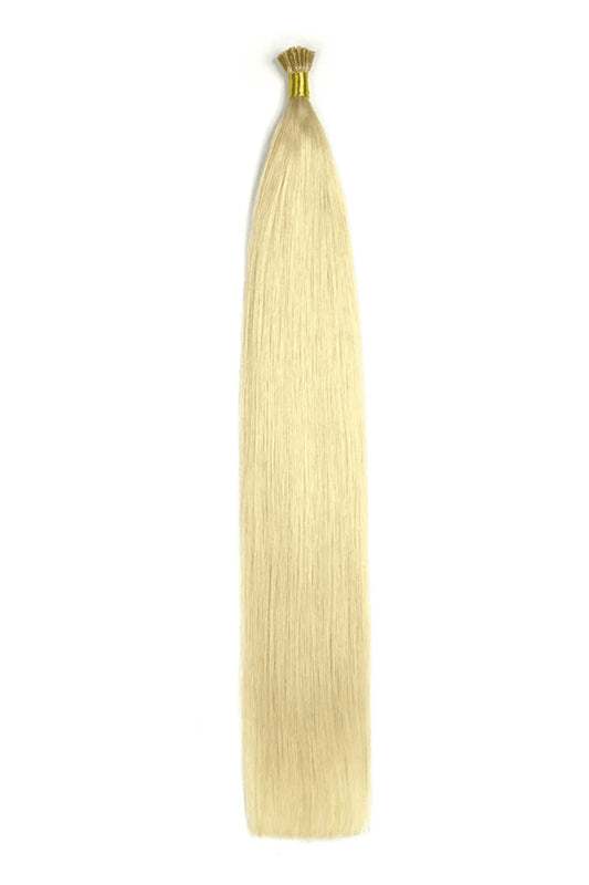 lightest blonde #60 remy royale i-tip hair extension