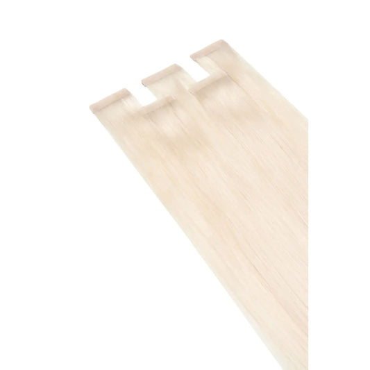 Lightest Blonde (#60) Remy Royale Invisible Tape In:  Extension attachment method