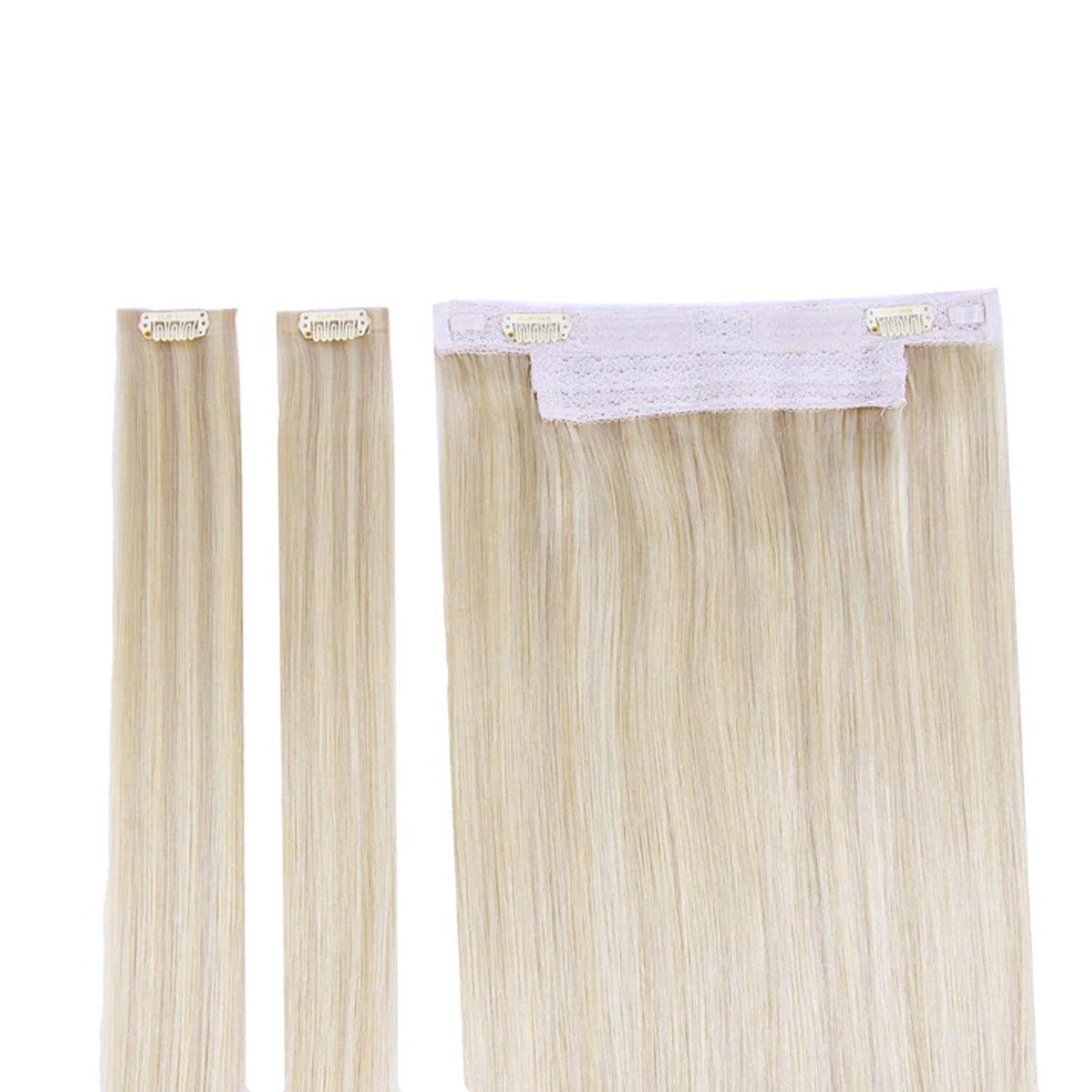 BlondeMe (#60/SS) Halo Hair Extensions: attachment method