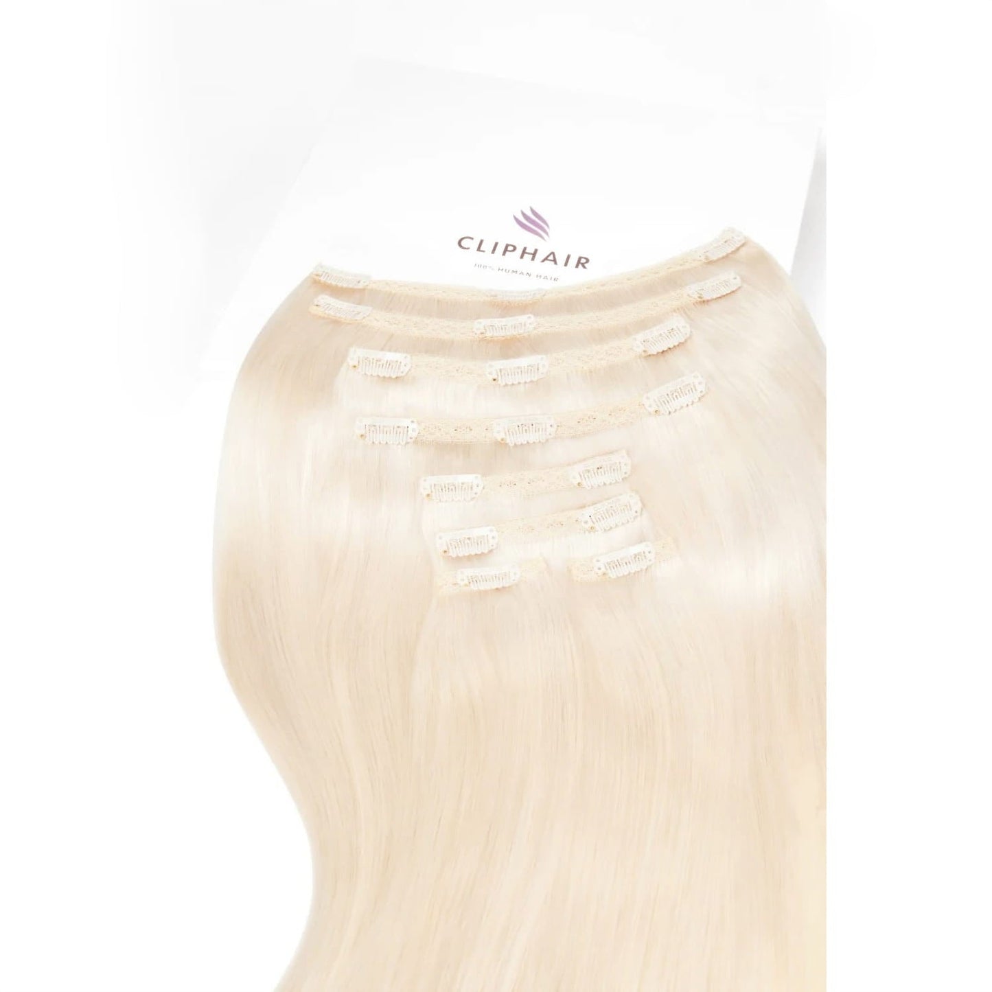 Lightest Blonde (#60) Ultra Volume Hair Extensions: Extension attachment method