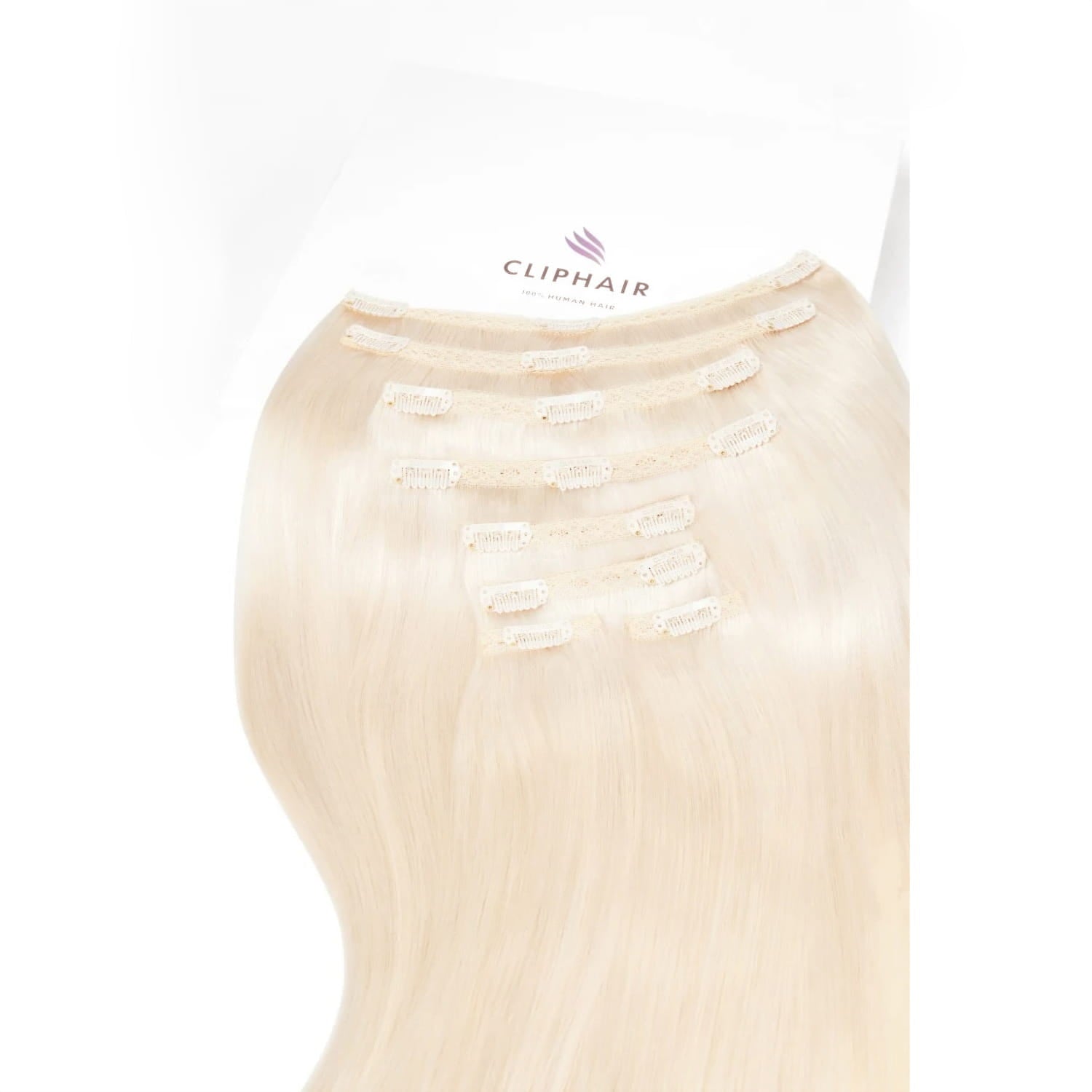 Lightest Blonde (#60) Ultra Volume Hair Extensions: Extension attachment method