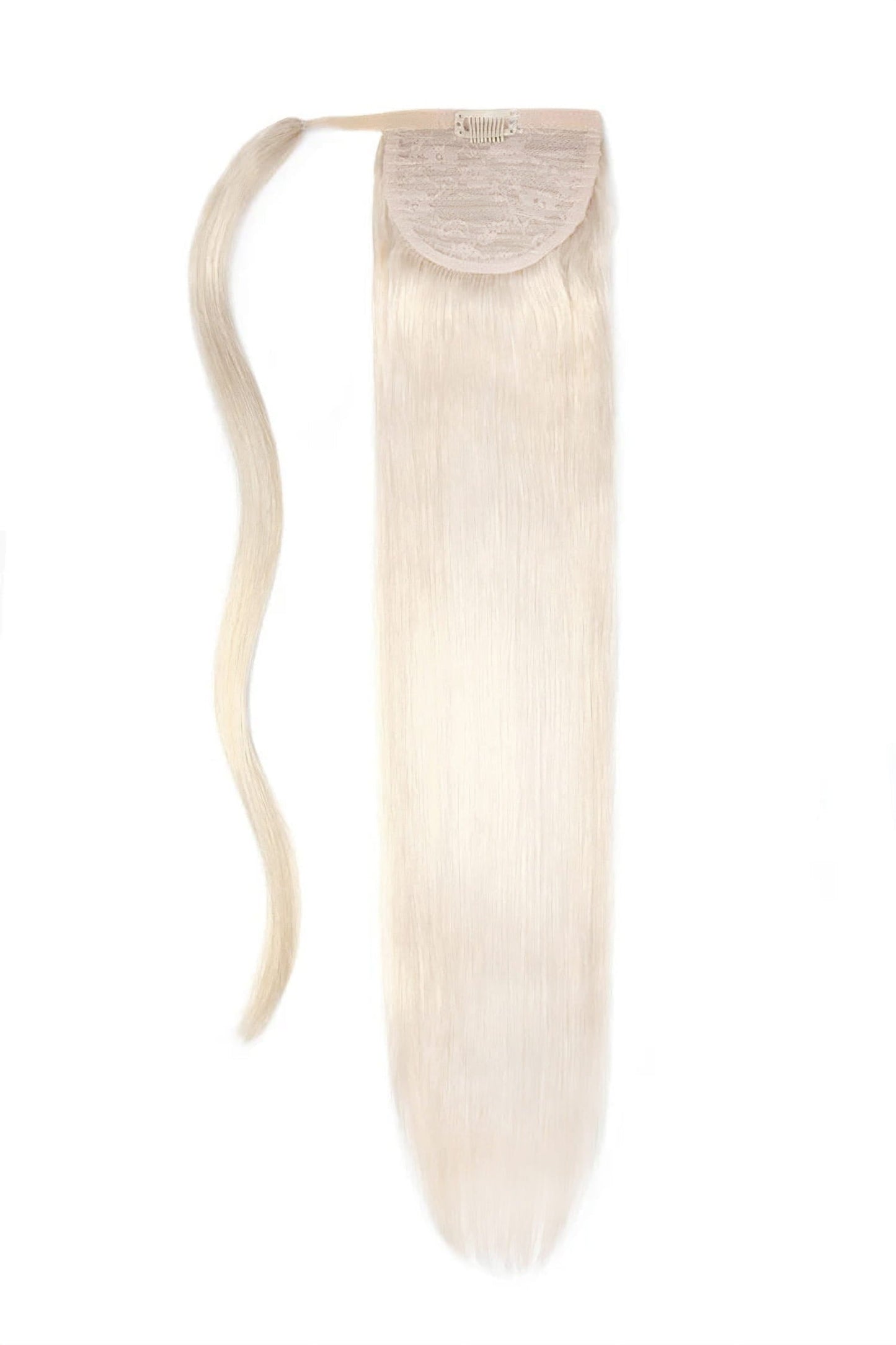 Lightest Blonde (#60) Straight Up Wrap Around Ponytail: Full extension