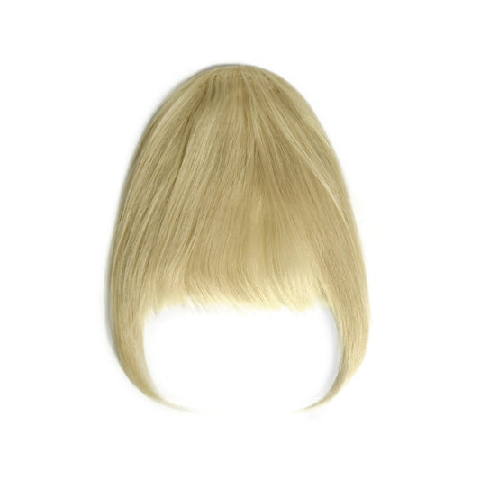 Κλιπ στο/on remy ανθρώπινα μαλλιά Fringe/Bangs - Bleach Blonde (#613)