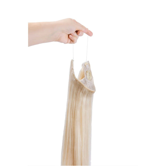 Bleach Blonde (#613) Halo Hair Extension: full extension