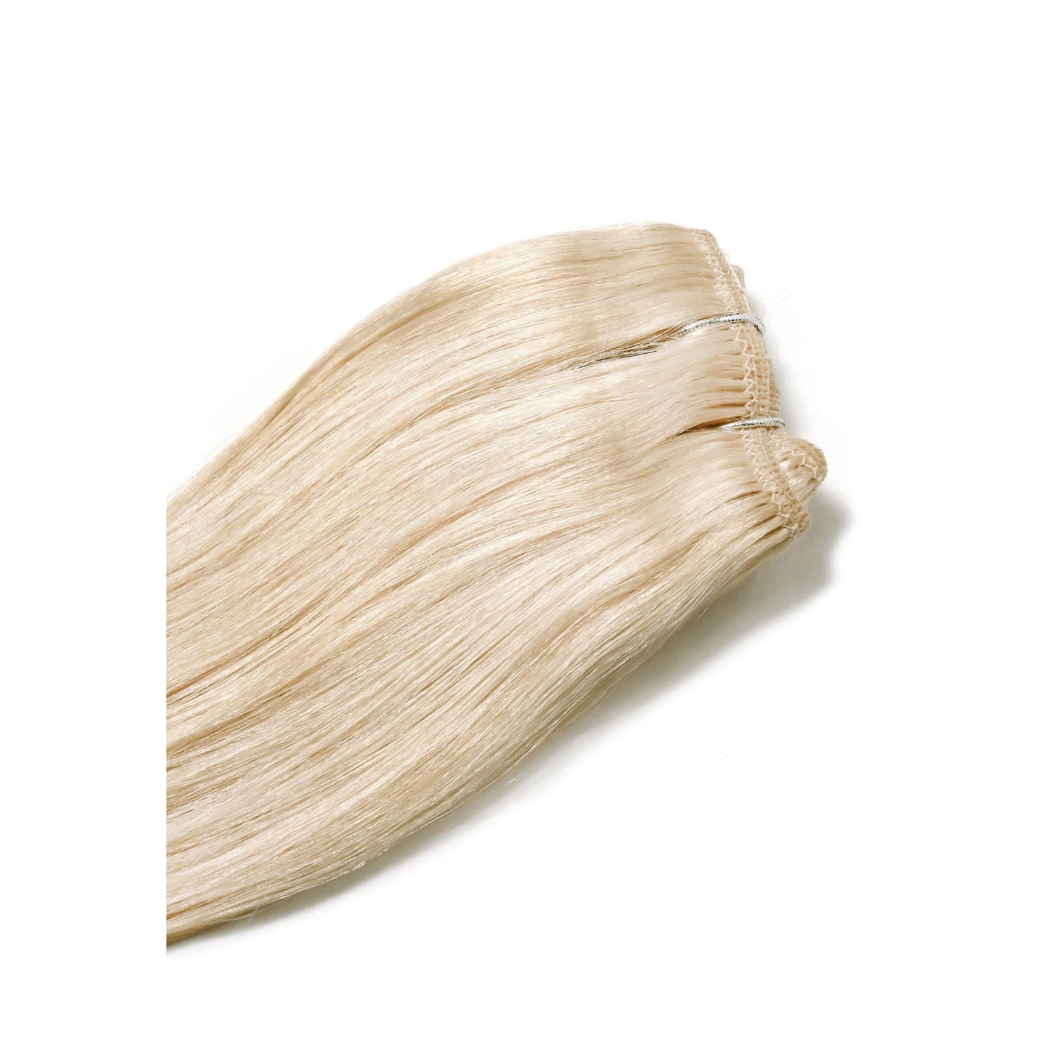 Bleach Blonde (#613) One Piece Top-up Hair Extensions: extension close up