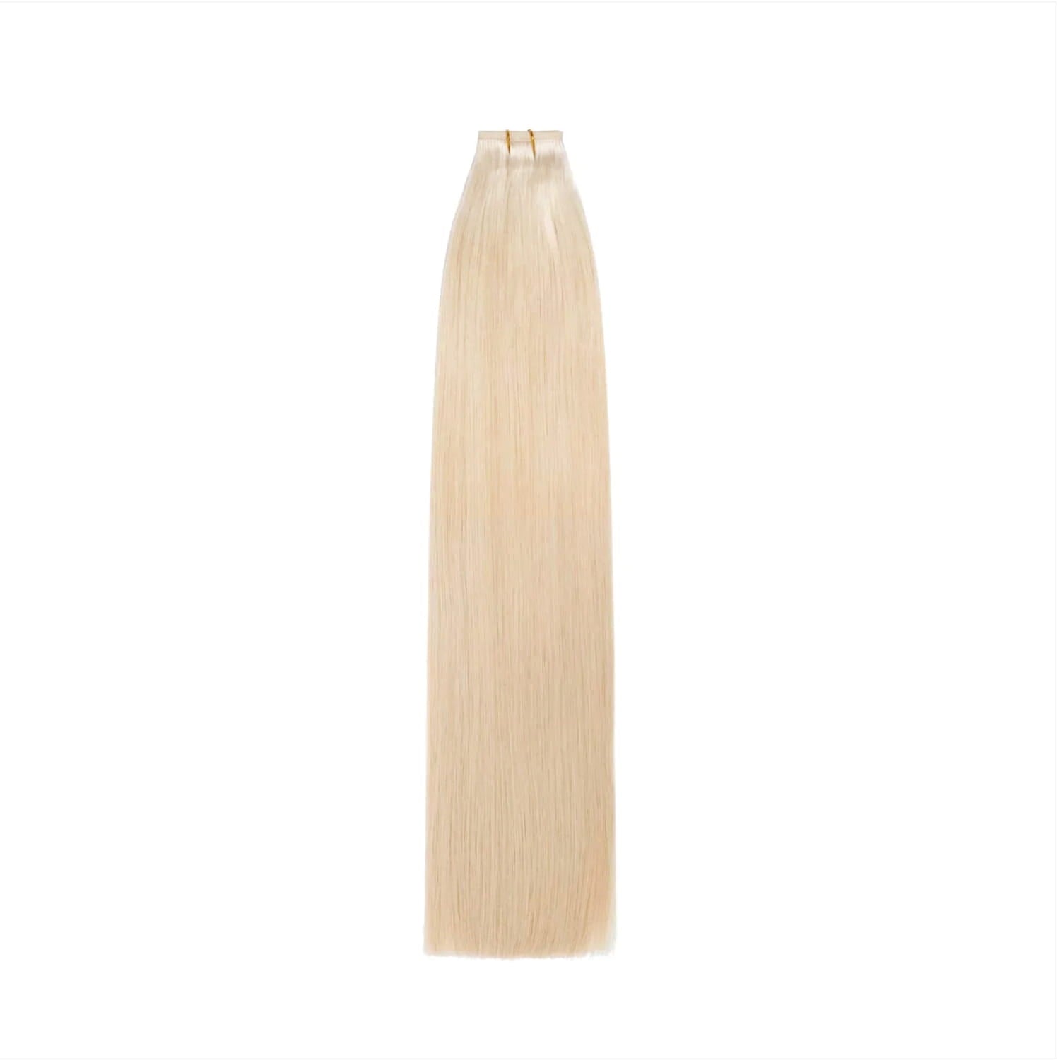 Bleach Blonde (#613) Remy Royale Flat Weft Hair Extension: full extension