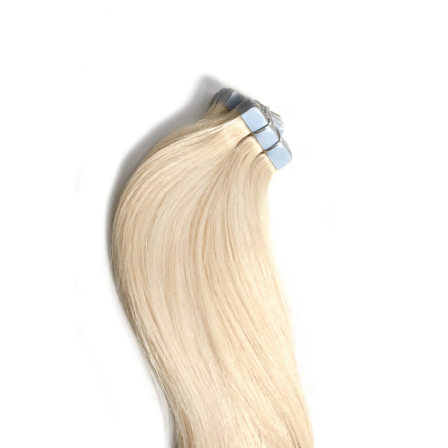 Bleach Blonde (#613) Tape In Hair Extensions: attachment method