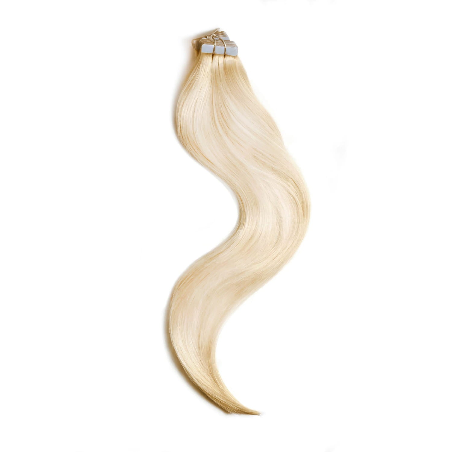 Bleach Blonde (#613) Tape In Hair Extensions: full extension