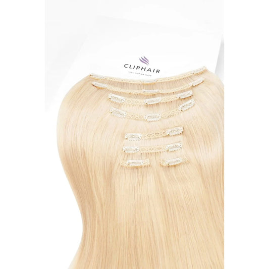 Bleach Blonde (#613) Ultra Volume Hair Extension: attachment method