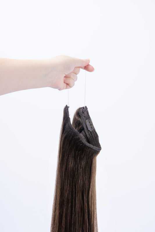 Mousey Brown (#6B) Halo Hair Extensions