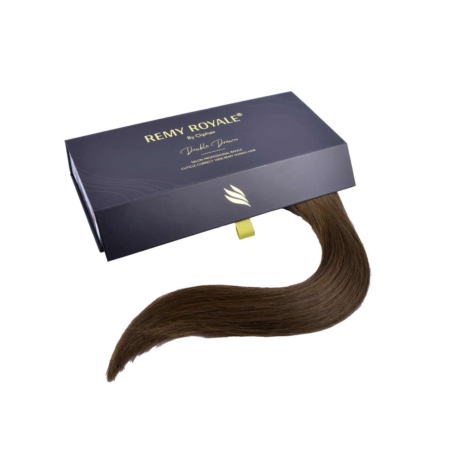 Mousey Brown (#6B) Nano Ring Hair Extensions:extension and packaging