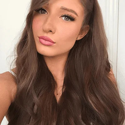 medium ash brown double weft hair extensions