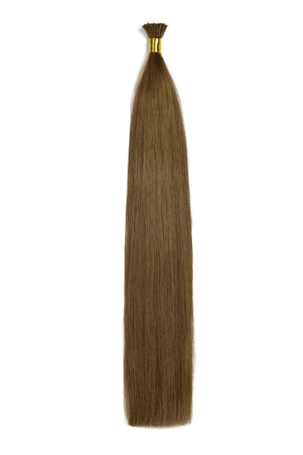 medium ash brown #8 remy royale i-tip hair extension