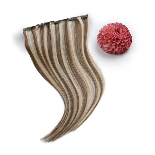 One Piece Top-up Remy Clip in Human Hair Extensions - Dirty Blonde (#9/613)