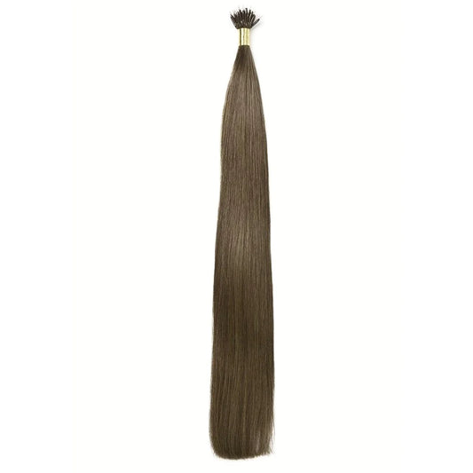 Nano Ring Hair Extensions Double Drawn - Ash Brown (#9)