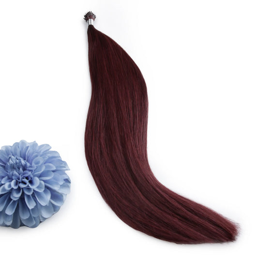 Mahogany Red (#99J) Nano Ring Hair Extensions