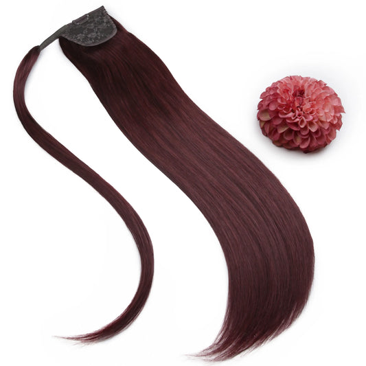 Mahogany Red (#99J) Straight Up Wrap Around Ponytail Extension
