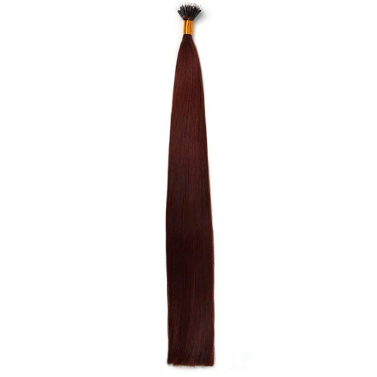 Extensions de cheveux à anneaux nano rouge acajou (#99J)