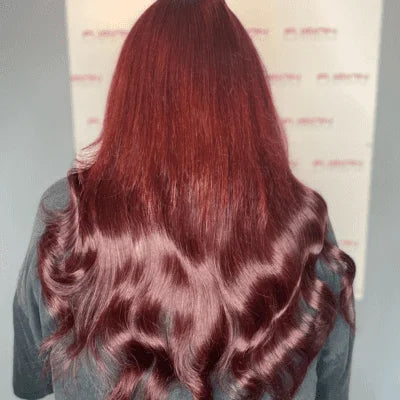 mahogany red tape in hair extensions