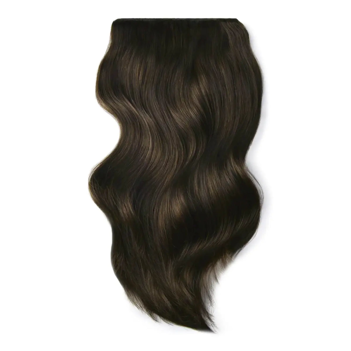 Double Wefted Full Head Remy Clip in Human Hair Extensions - Dark Brown (#3)