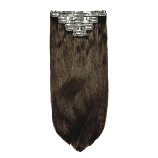 Dunkelbraune Remy Royale nahtlose Clip-Ins (#3)