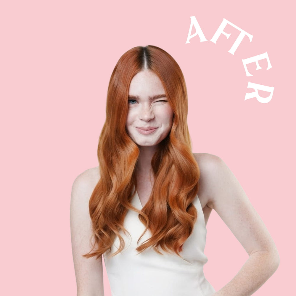 Model after adding hair extensions