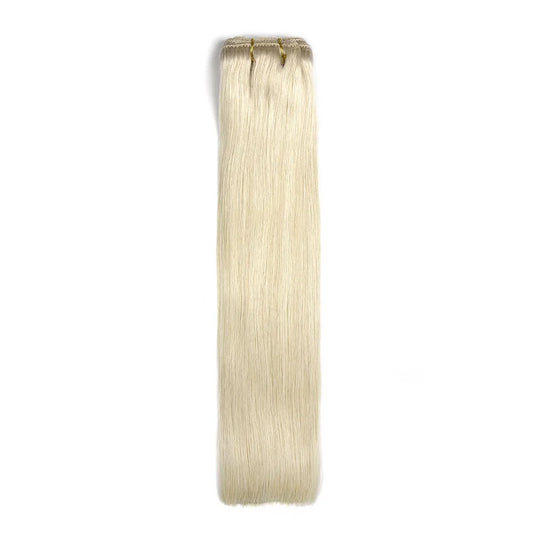 Remy Royale Double Drawn  Human Hair Weft Weave  Extensions - Ice Blonde