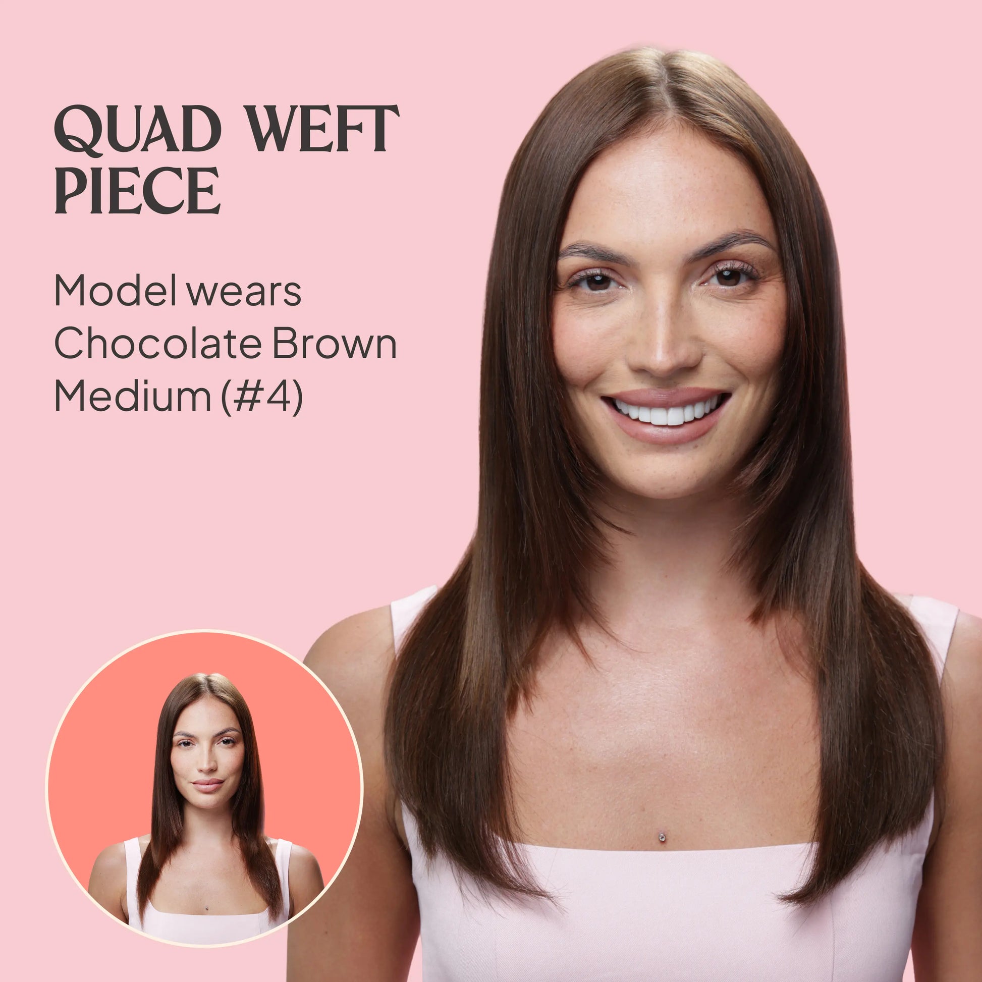 Off/Natural Black (#1B) Quad Weft Clip In One Piece Hair Extensions before and after