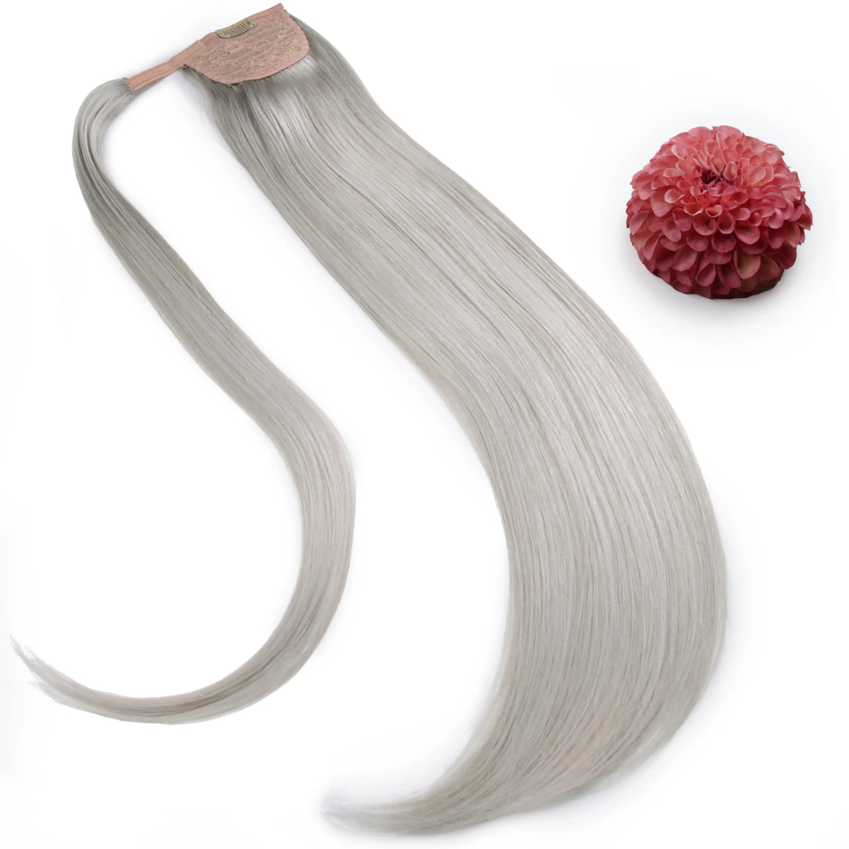 Silver/Grey (#SG) Straight Up Wrap Around Ponytail Extension