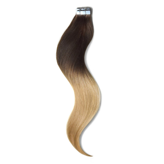 Ταινία σε Remy Human Hair Extensions Chocolate Honey Ombre (#T4/27)