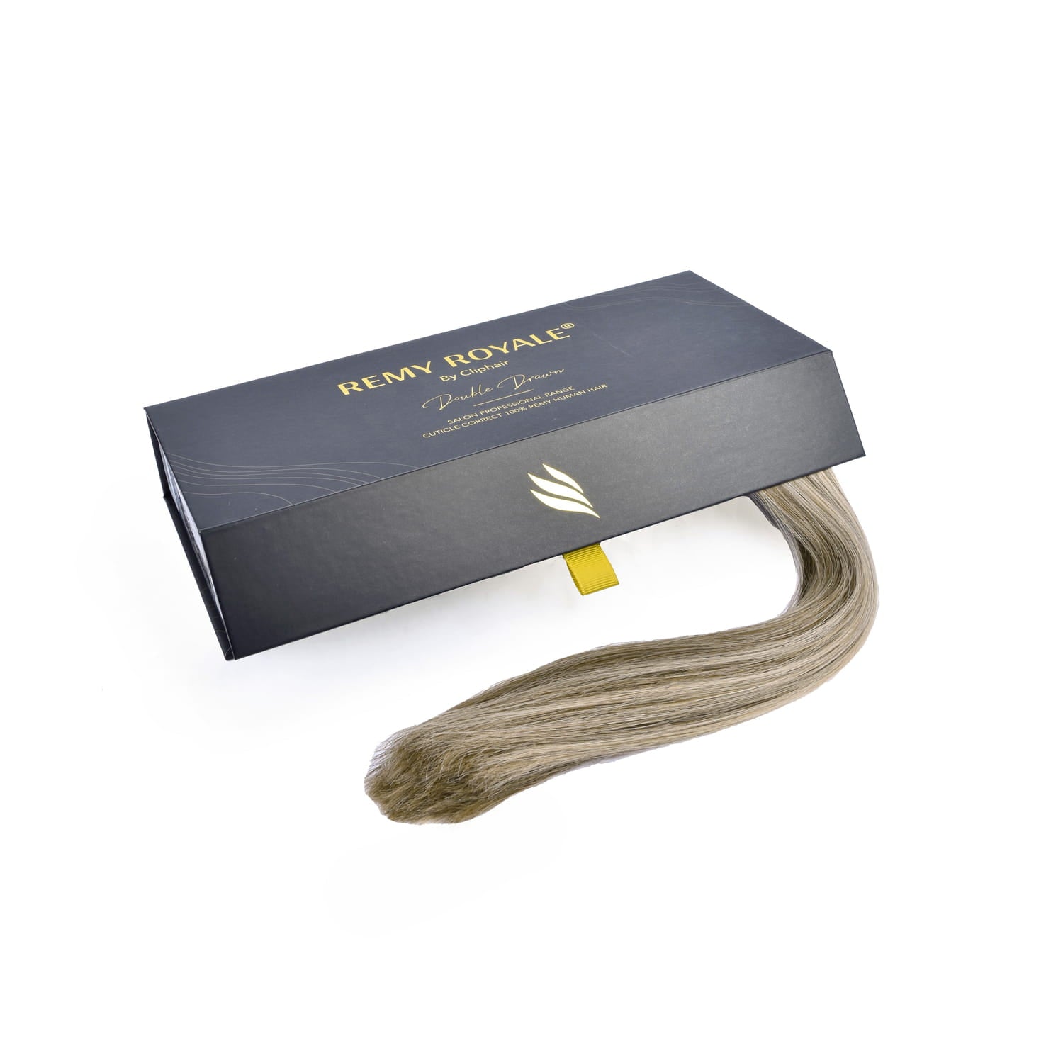 Ash Bronde Balayage Nano Ring Hair Extensions: extension and box