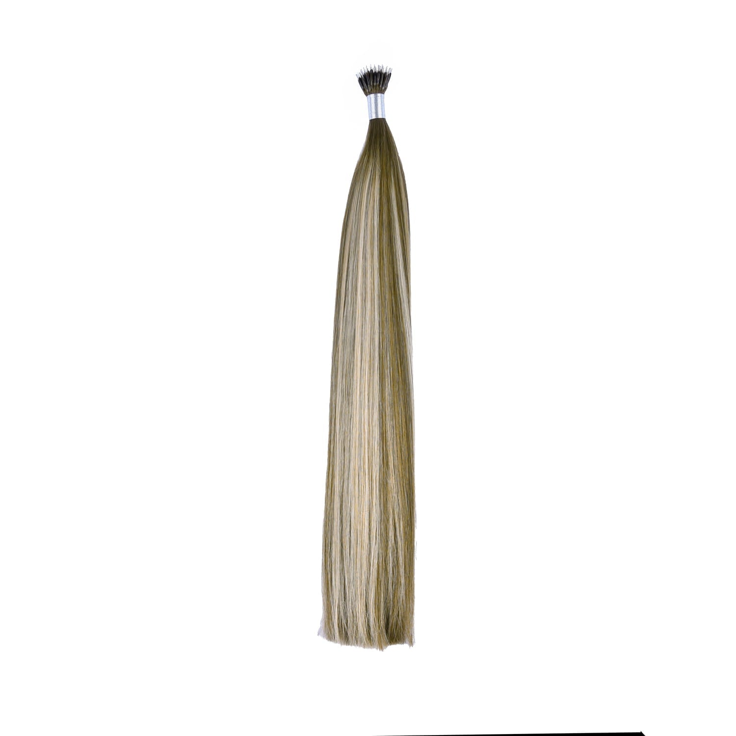 Ash Bronde Balayage Remy Royale Nano Ring Hair Extensions: full hair extension