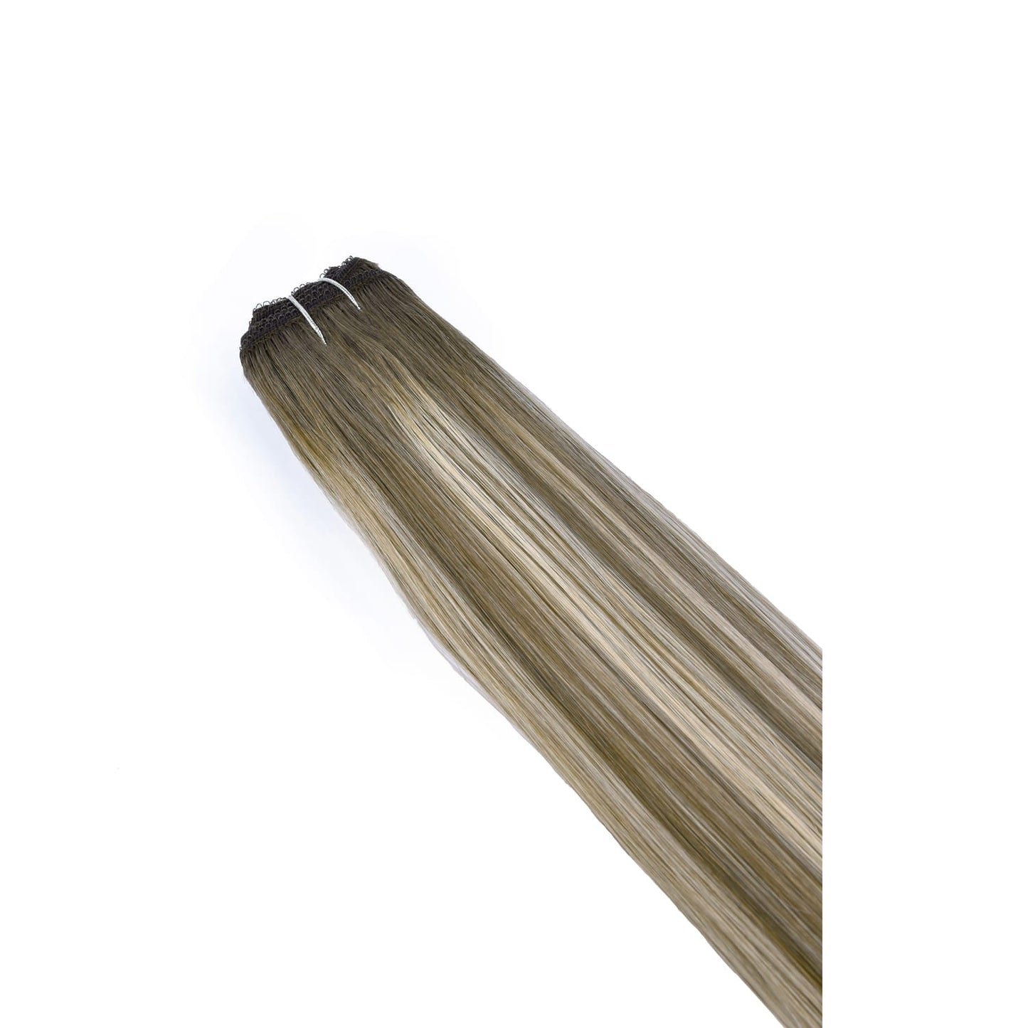 Ash Bronde Balayage Remy Royale Hair Weft Hair Extensions: extension attachment method