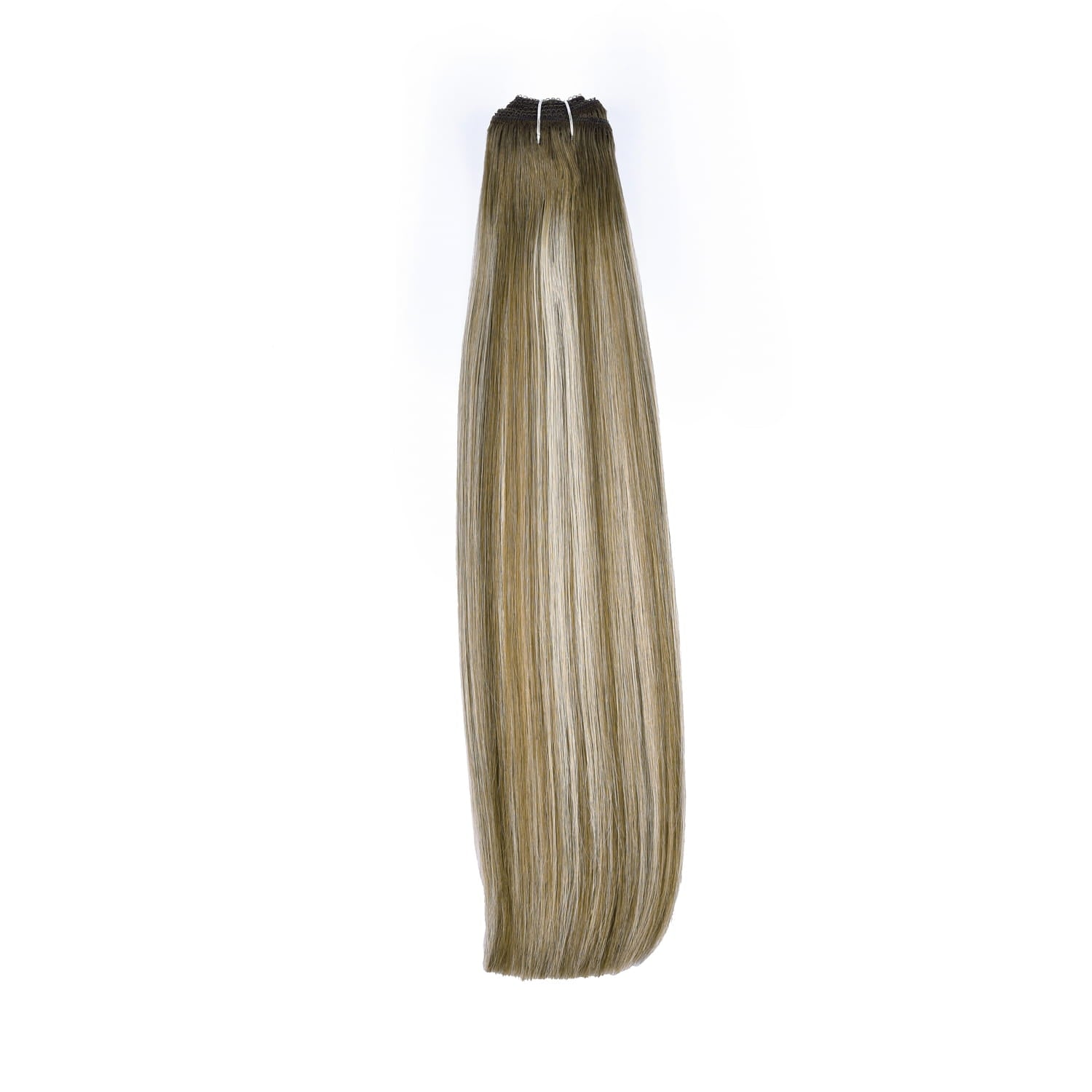 Ash Bronde Balayage Remy Royale Hair Weft Hair Extensions: full extension