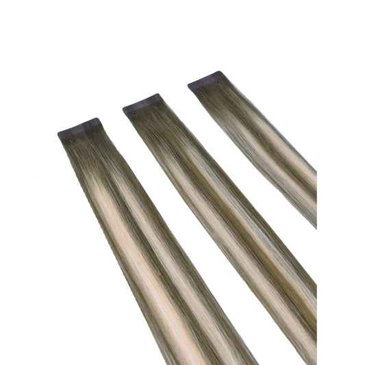 Ash Bronde Balayage Remy Royale Tape In Hair Extensions: pack content