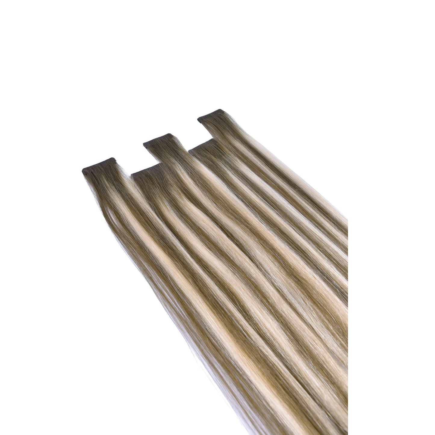 Ash Bronde Balayage Remy Royale Invisible Tape Hair Extensions: attachment method