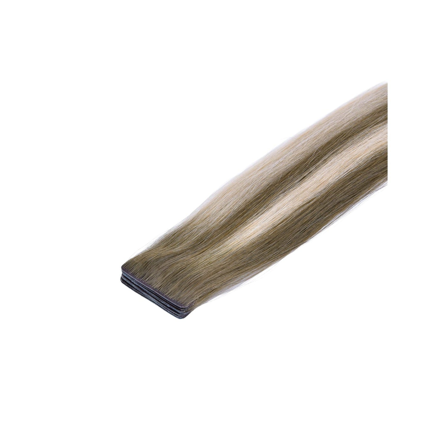 Ash Bronde Balayage Remy Royale Invisible Tape Hair Extensions: extension close up