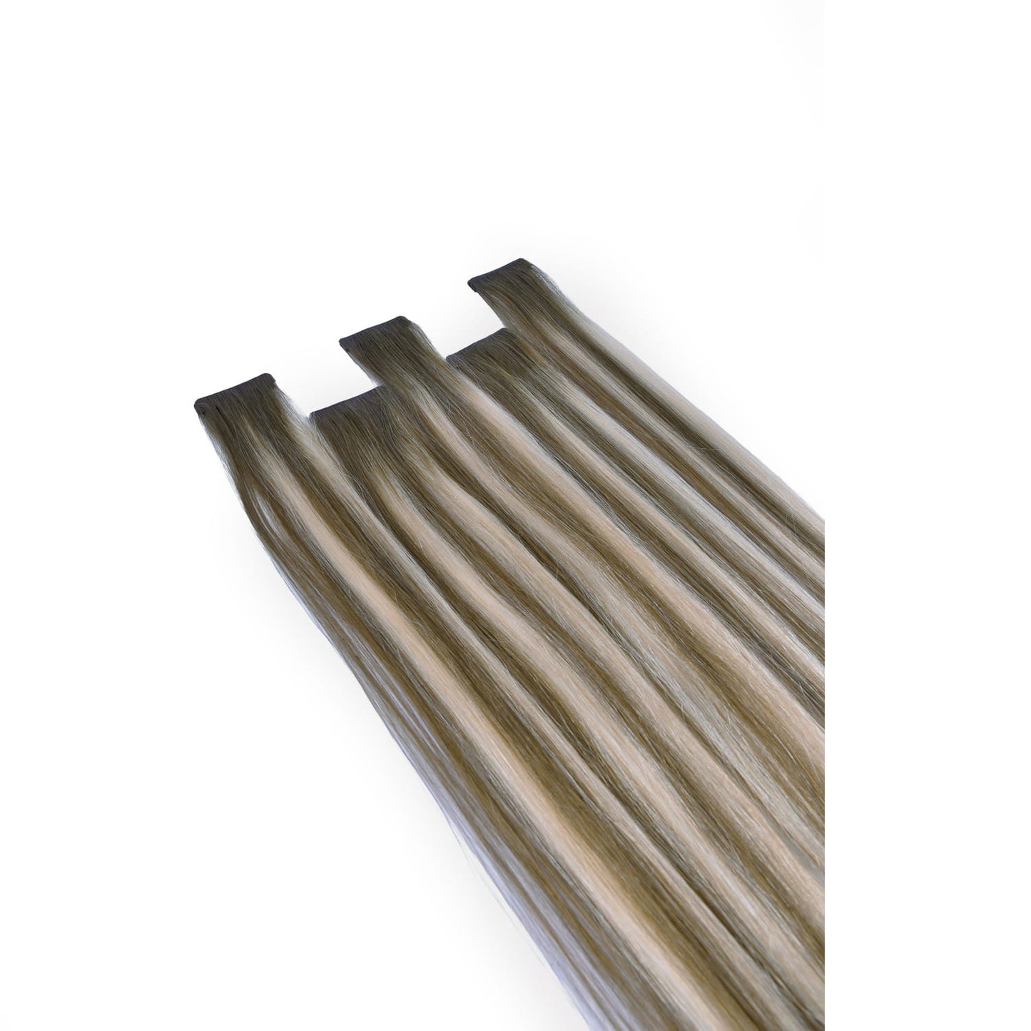 Ash Bronde Balayage Remy Royale invisible Tape In Hair Extensions: pack content