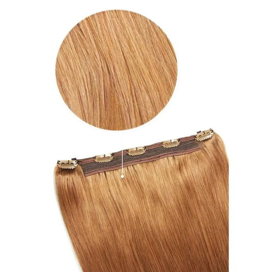 Extensions de cheveux humains Remy à clips en une seule pièce à trame quadruple – Épice d'automne (#30B)