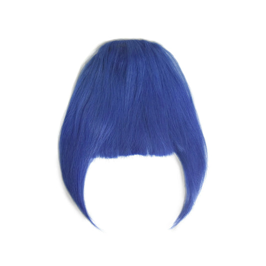 Clip in /on Remy Human Hair Fringe / Bangs - Blue